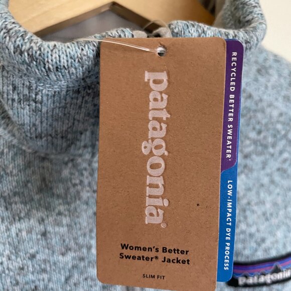 NEW Patagonia Womens Better Sweater Full Zip Jacket NWT M Pale Blue - Picture 8 of 12
